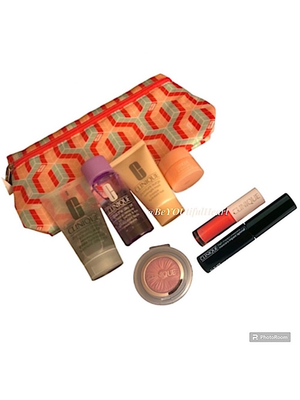 Clinique 7-Piece Deluxe Travel Size Skincare and Makeup Set with Cosmetic Bag